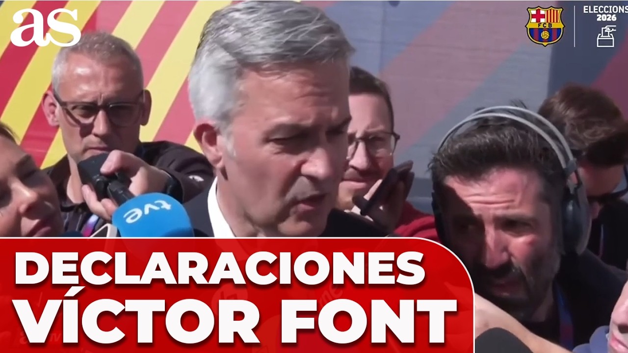 Declaraciones de VICTOR FONT tras votar en las ELECCIONES del FC BARCELONA