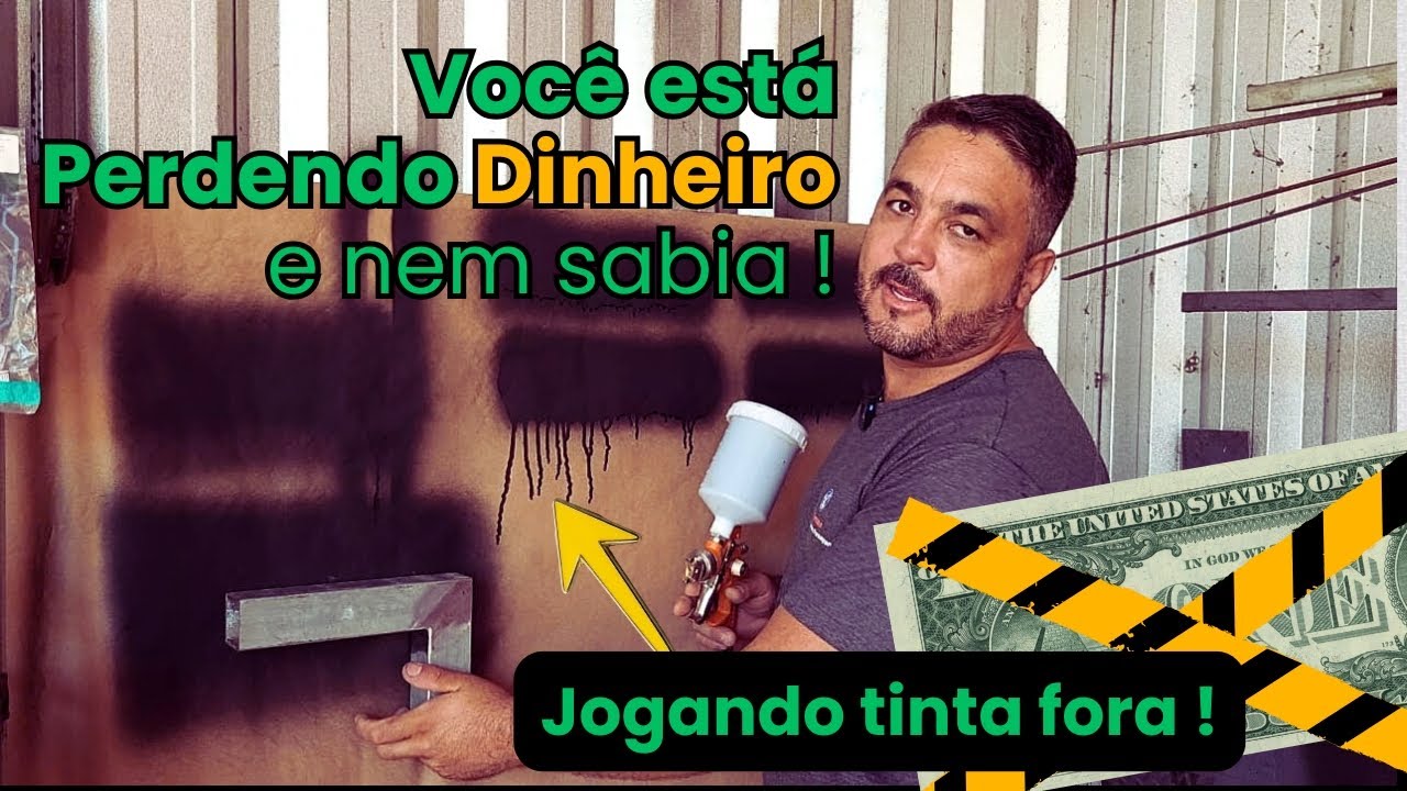 COMO REGULAR A PISTOLA DE PINTURA PARA PINTAR METALOM E PARAR DE JOGAR TINTA FORA !