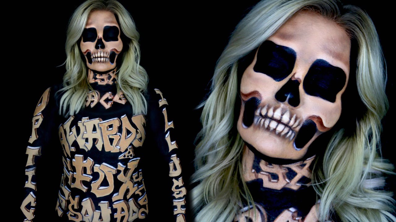 3D Wood Carved Skeleton Optical Illusion - NYX FACE AWARDS | Brianna Fox