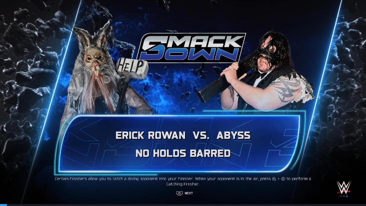 WWE 2K25 Erick Rowan vs Abyss No holes barred match