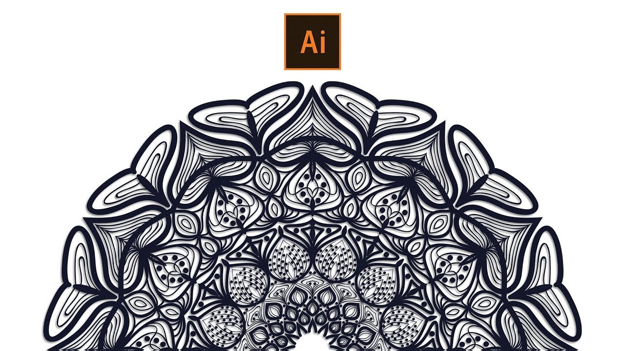 Mandala art pattern design in illustrator | ai tutorial