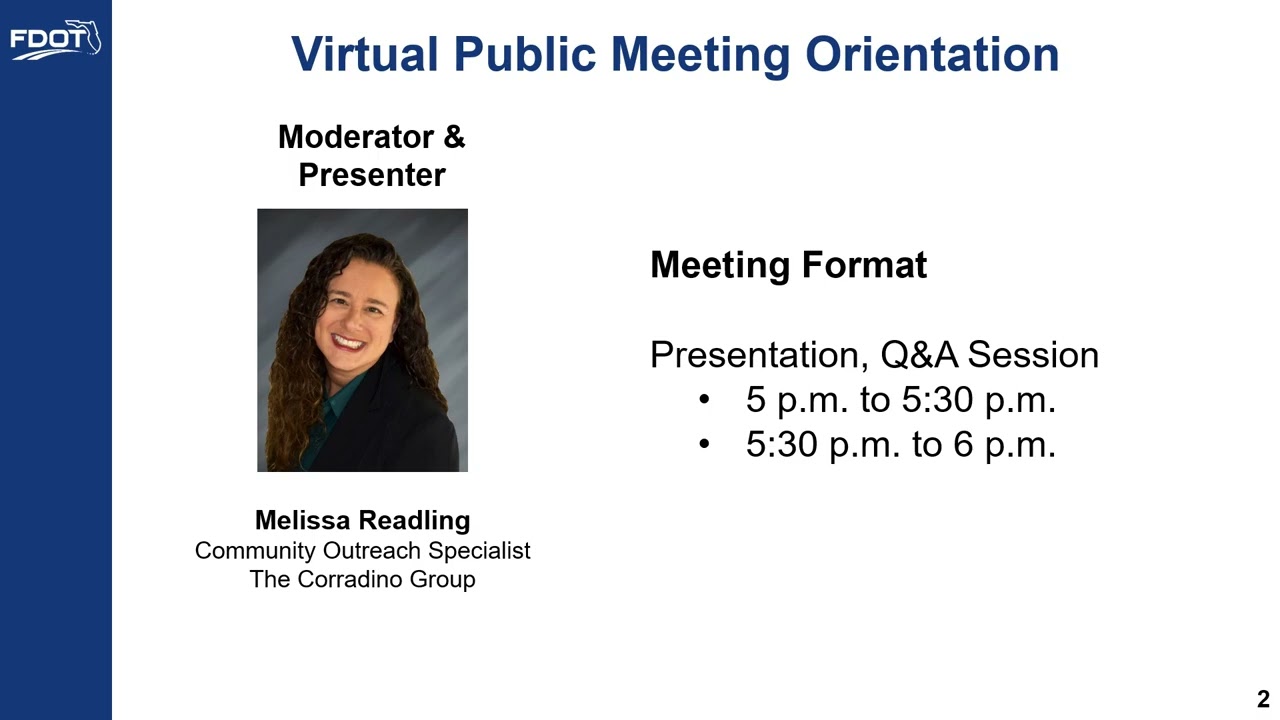 SR 700 Conners Highway Resurfacing, Restoration, and Rehabilitation Project Virtual Public Meeting F