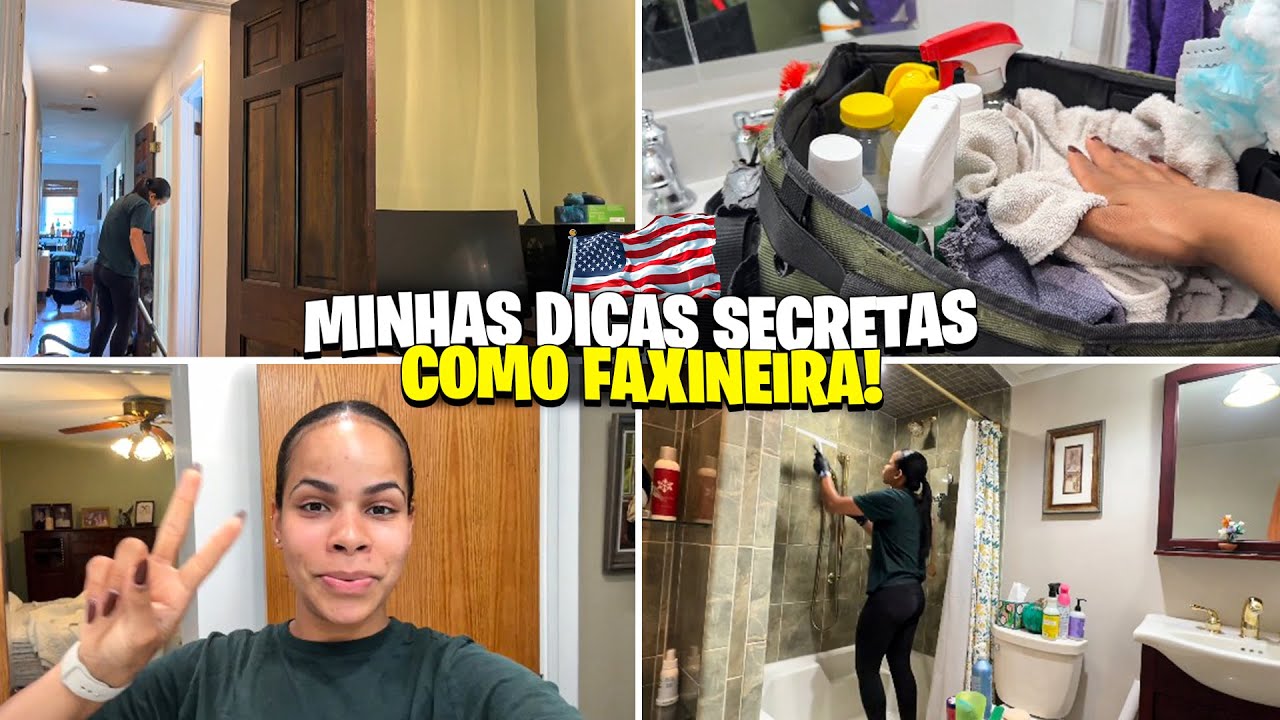 FAXINA NOS EUA + COMO LIMPO 2 CASAS + MEUS SEGREDINHOS DE LIMPEZA 🧼✨