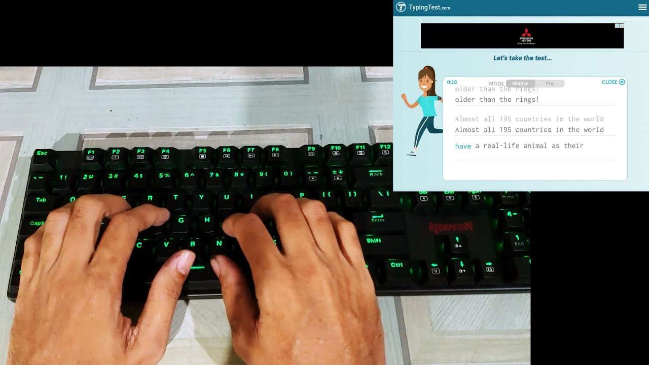 Redragon K589 SHRAPNEL Low Profile Mechanical Keyboard Unboxing & Touch Typing Sound Test
