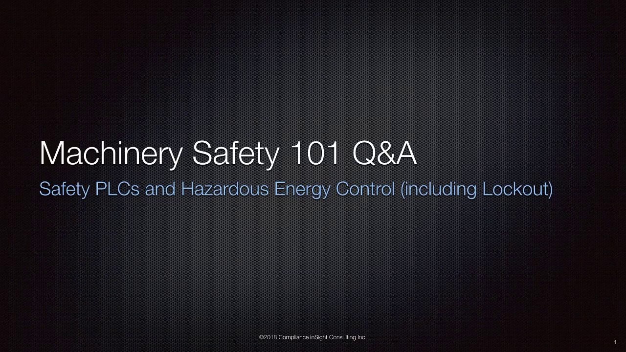 MS101 Q & A: Safety PLCs and Lockout