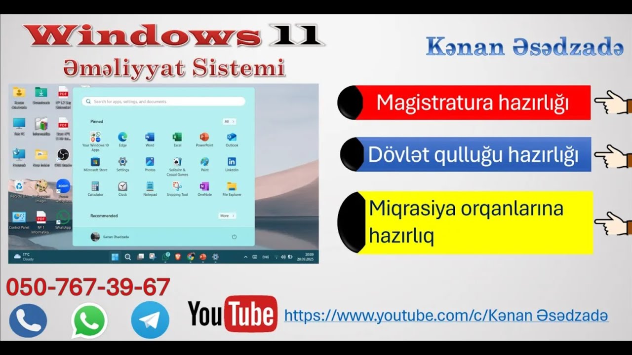 Windows 11  Magistratura formatında [Dərs №2]