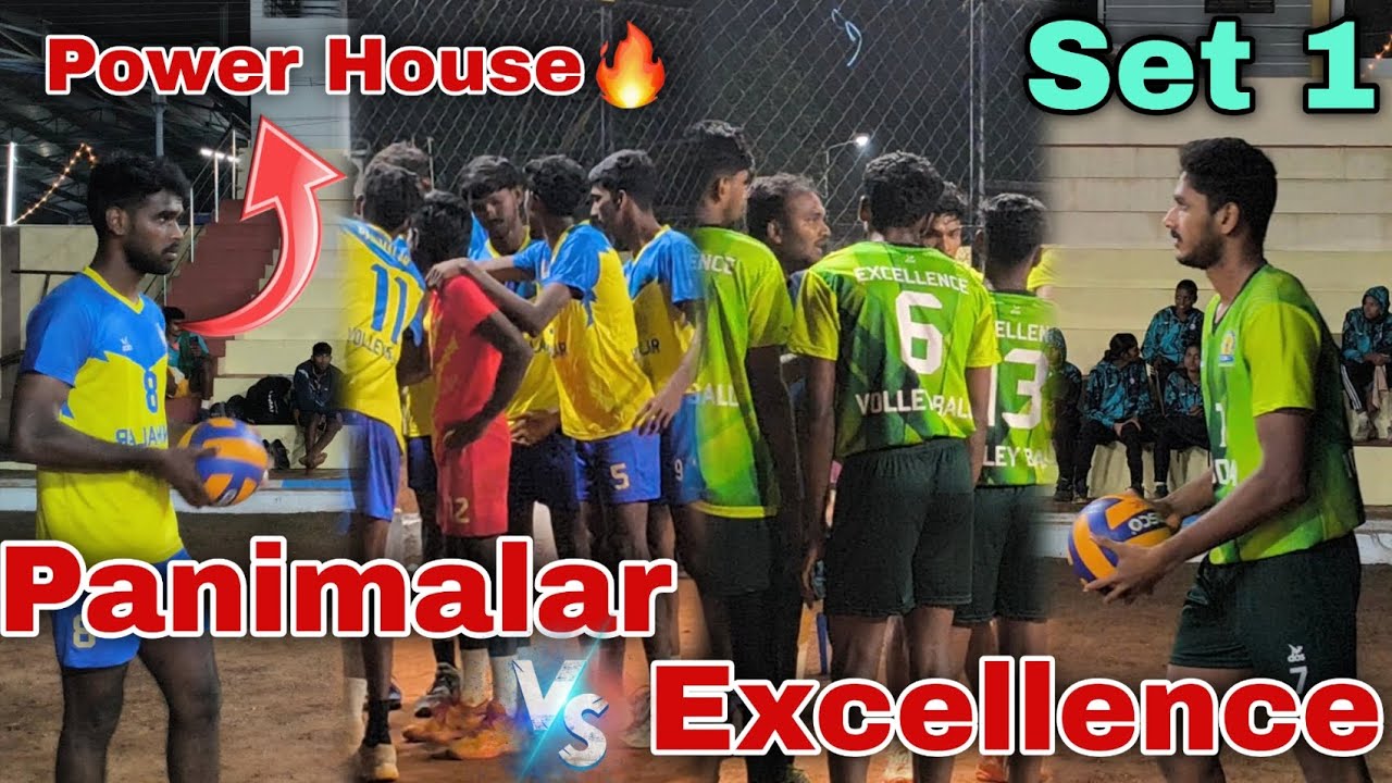 Panimalar 🆚 Excellence Chennai !! [ Set 1 ] Amazing Quarter Final 🔥 Don't Miss It Friends 🔥#viral 