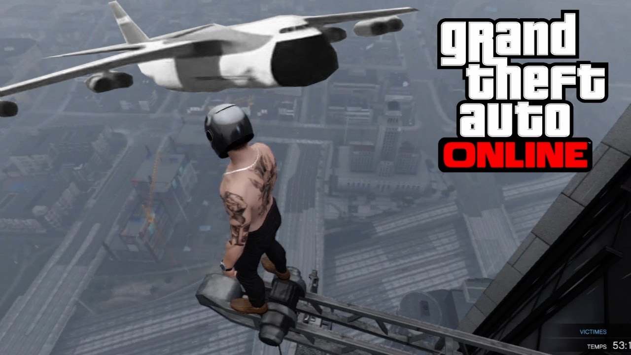 GTA 5 - FANTASTIC base jump stunt !