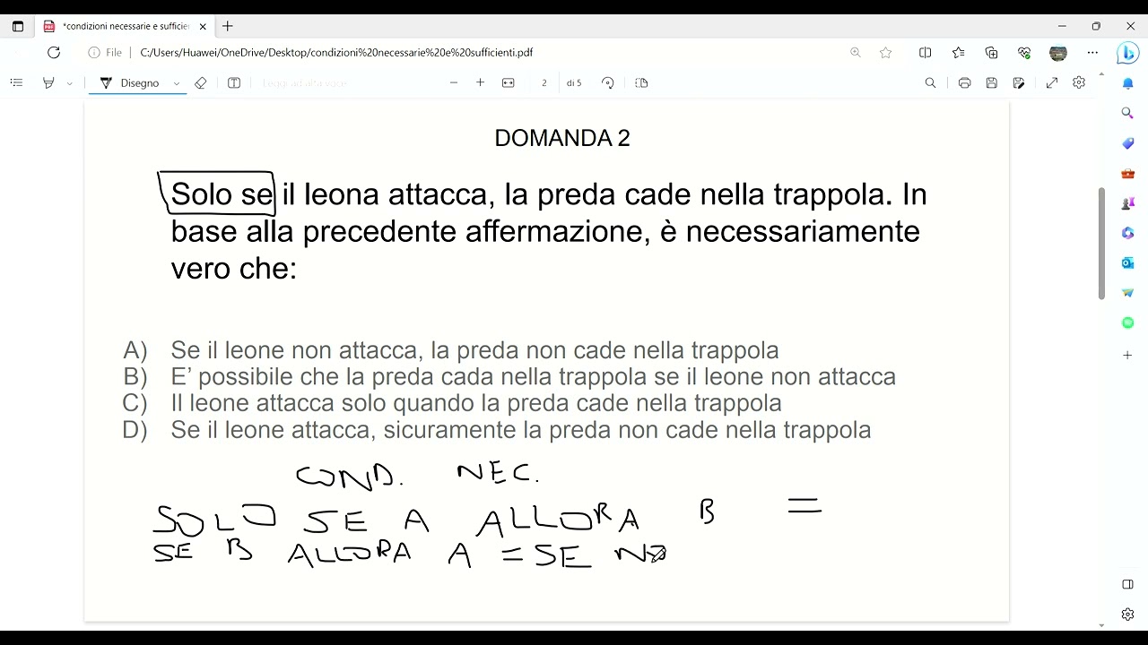Quiz di Logica - Trucchi per rispondere bene a domande sulle condizioni necessarie e sufficienti