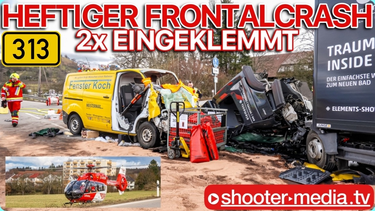 🚨 🚒 ZWEI EINGEKLEMMTE bei FRONTALCRASH 🚒 🚨 | 🚁 Rettungshubschrauber im Einsatz 🚁