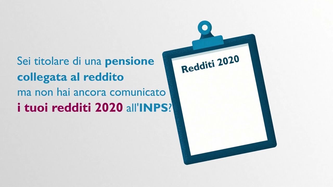Servizio di Video-guida per pensionati destinatari di Sollecito Dichiarazione RED(anno reddito 2020)