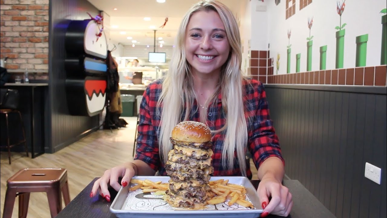 GIRL EATS 50OZ BURGER CHALLENGE