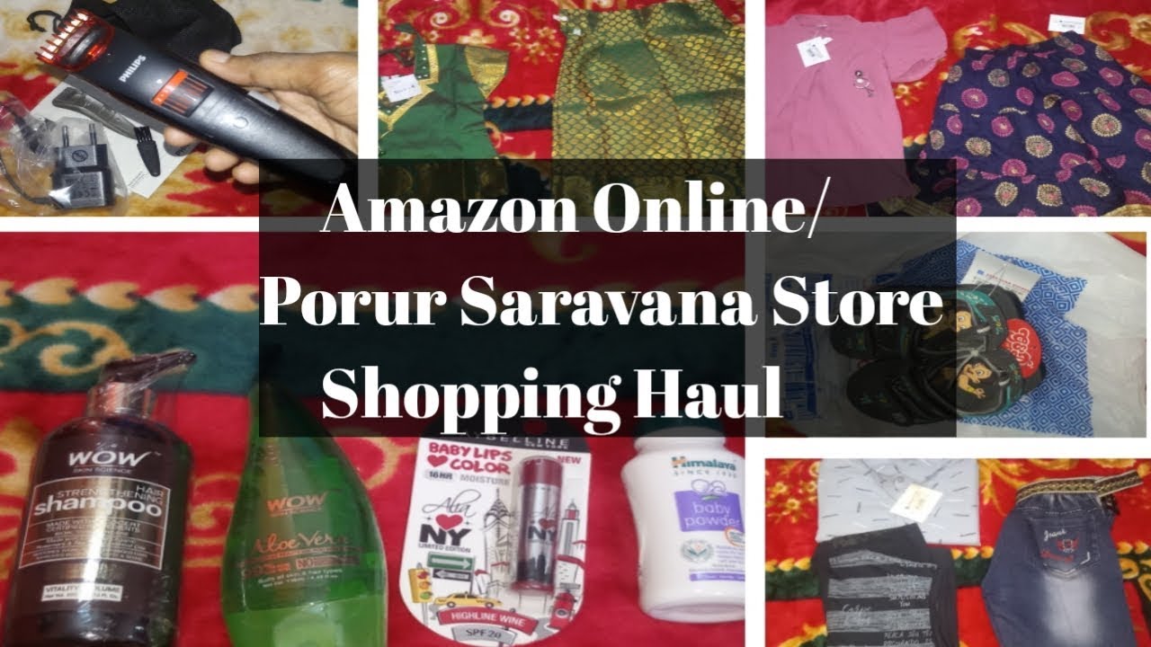 Amazon Online & Porur Saravana Store Shopping Haul in Tamil/Wow Products