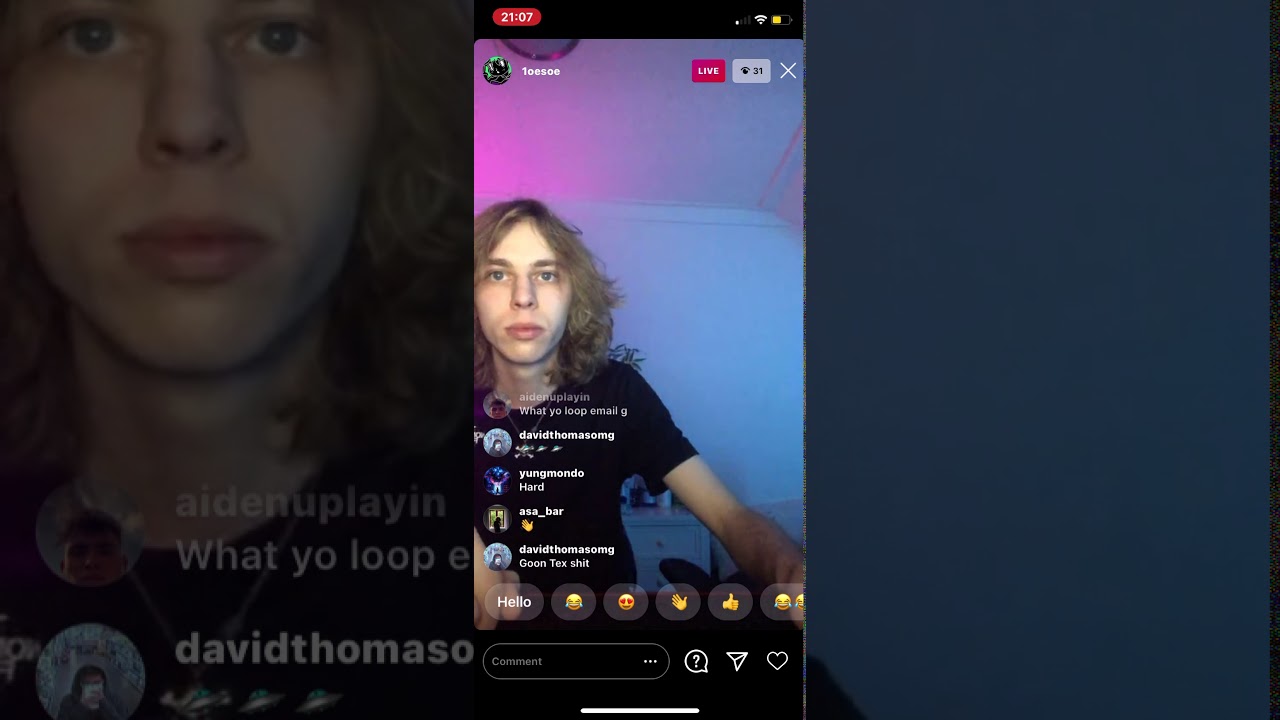 Loesoe instagram live 7/11/20