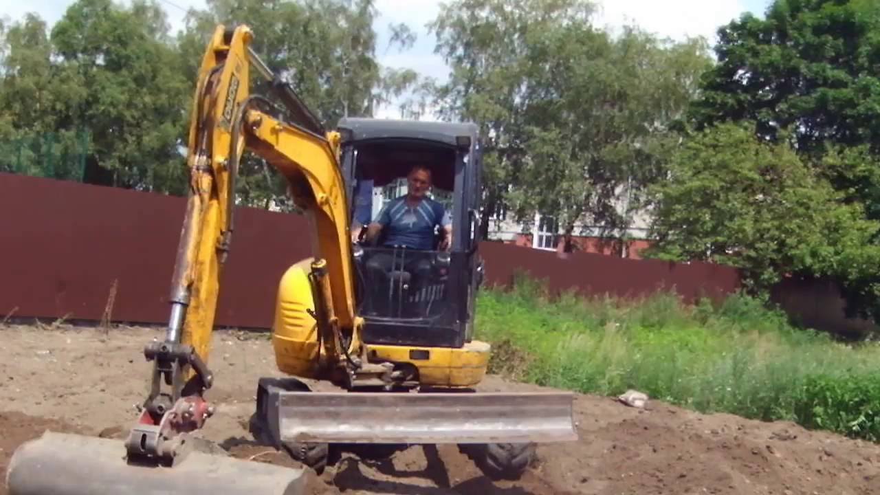 Планировка участка на склоне мини-экскаватором - steh39.ru