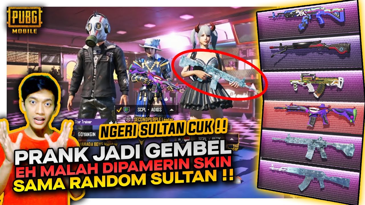 NYAMAR JADI GEMBEL EH MALAH DIPAMERIN SKIN SAMA RANDOM SULTAN , LANGSUNG PAMERIN BALIK - PUBG MOBILE