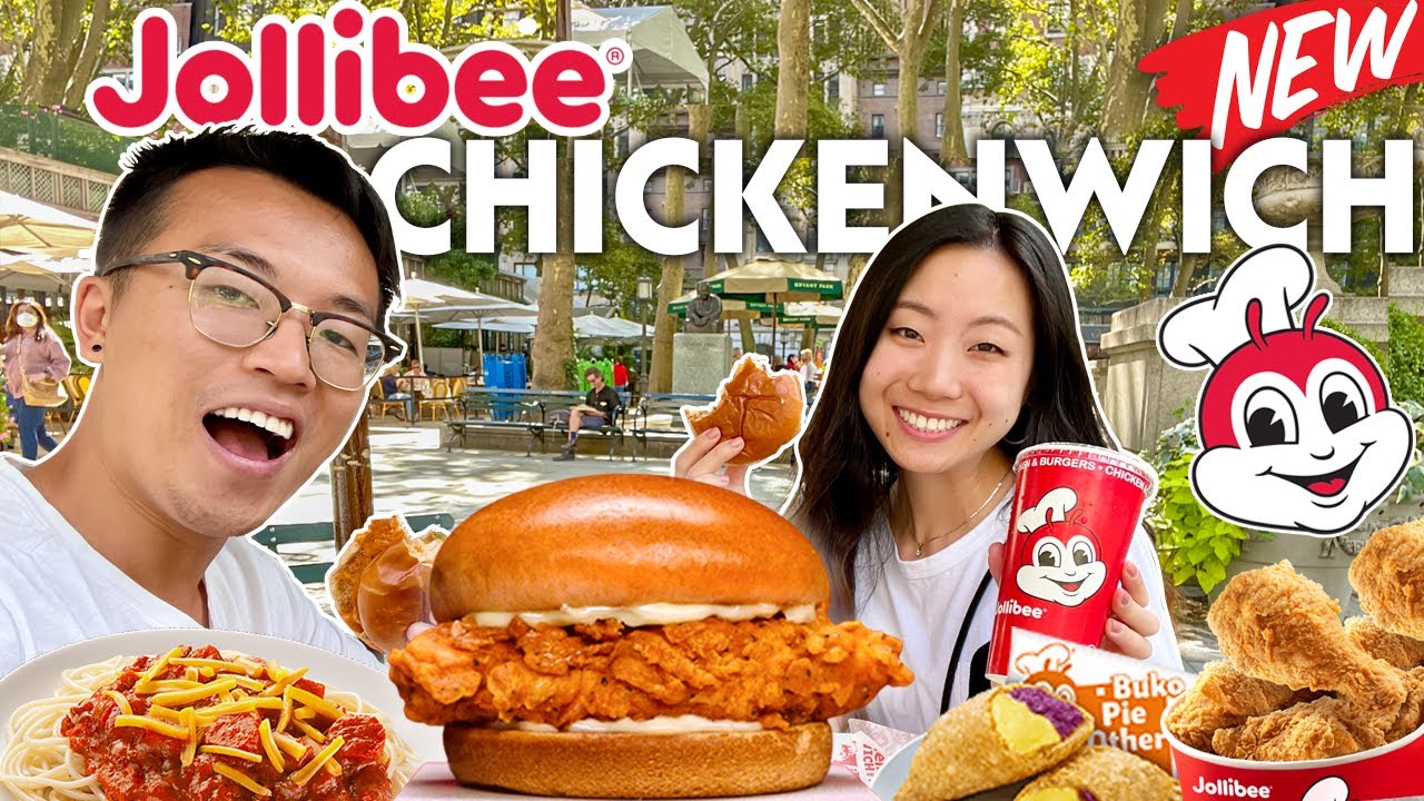 Jollibee Chickenwich Review | Original & Spicy Crispy NEW Jollibee Chicken Sandwich | Filipino Food