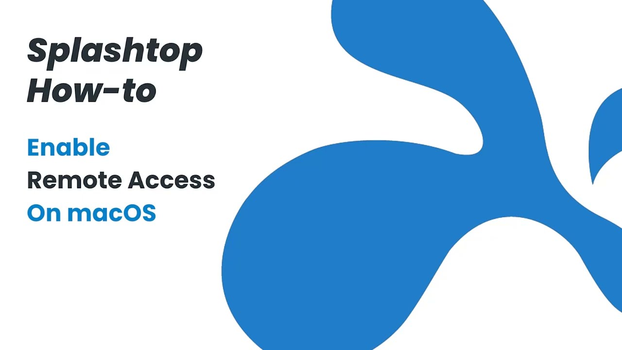 How to enable Remote Access on macOS - Splashtop