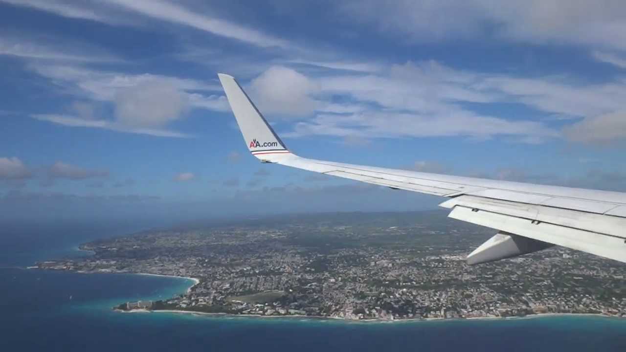 Landing in:  BGI Grantley Adams International Airport in Barbados on American Airlines