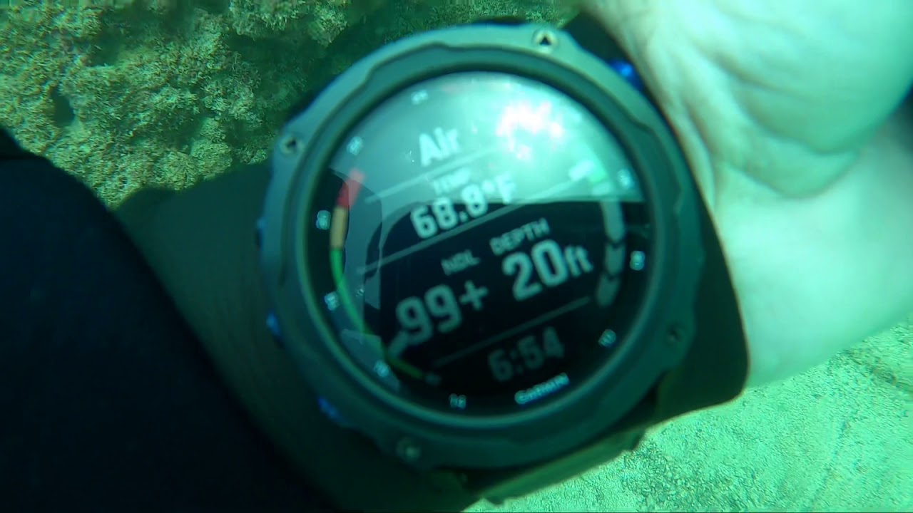 Garmin MK2 screen while diving