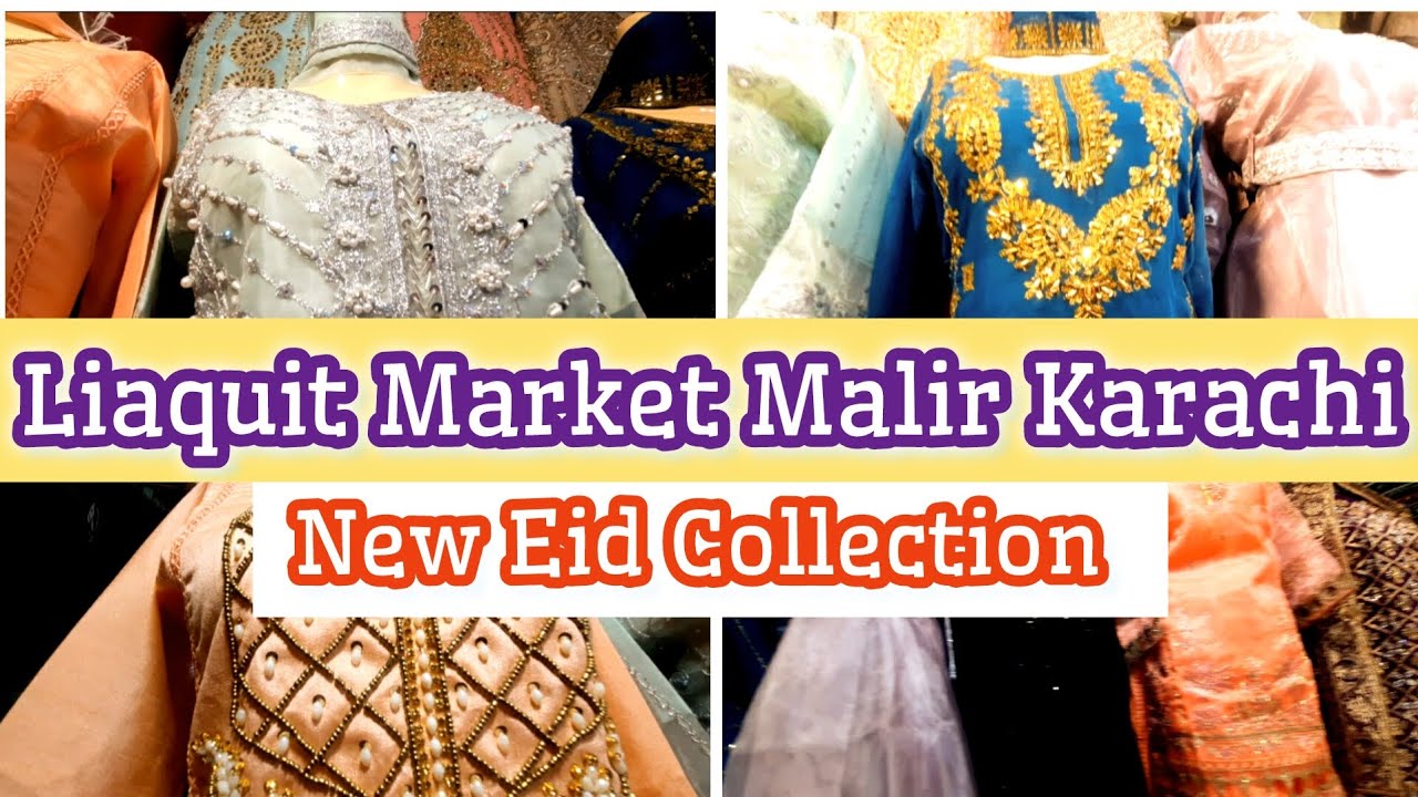 Eid Embroidered Dresses | New Arivals | Liaquat Market Malir | Branded Suits | Aleena vlogs
