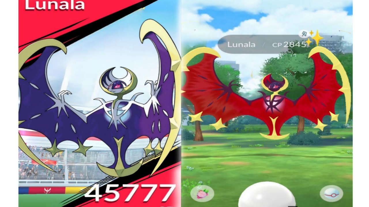 Shiny ✨ Lunala  in Raid Pokemon go 