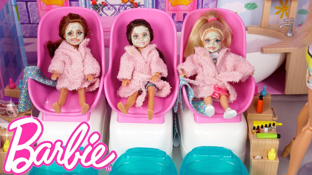 Barbie Dolls Girls Spa Birthday Party Story