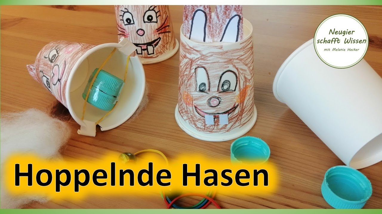 Hoppelnder Osterhase - DIY und Experiment für Kinder zu Ostern