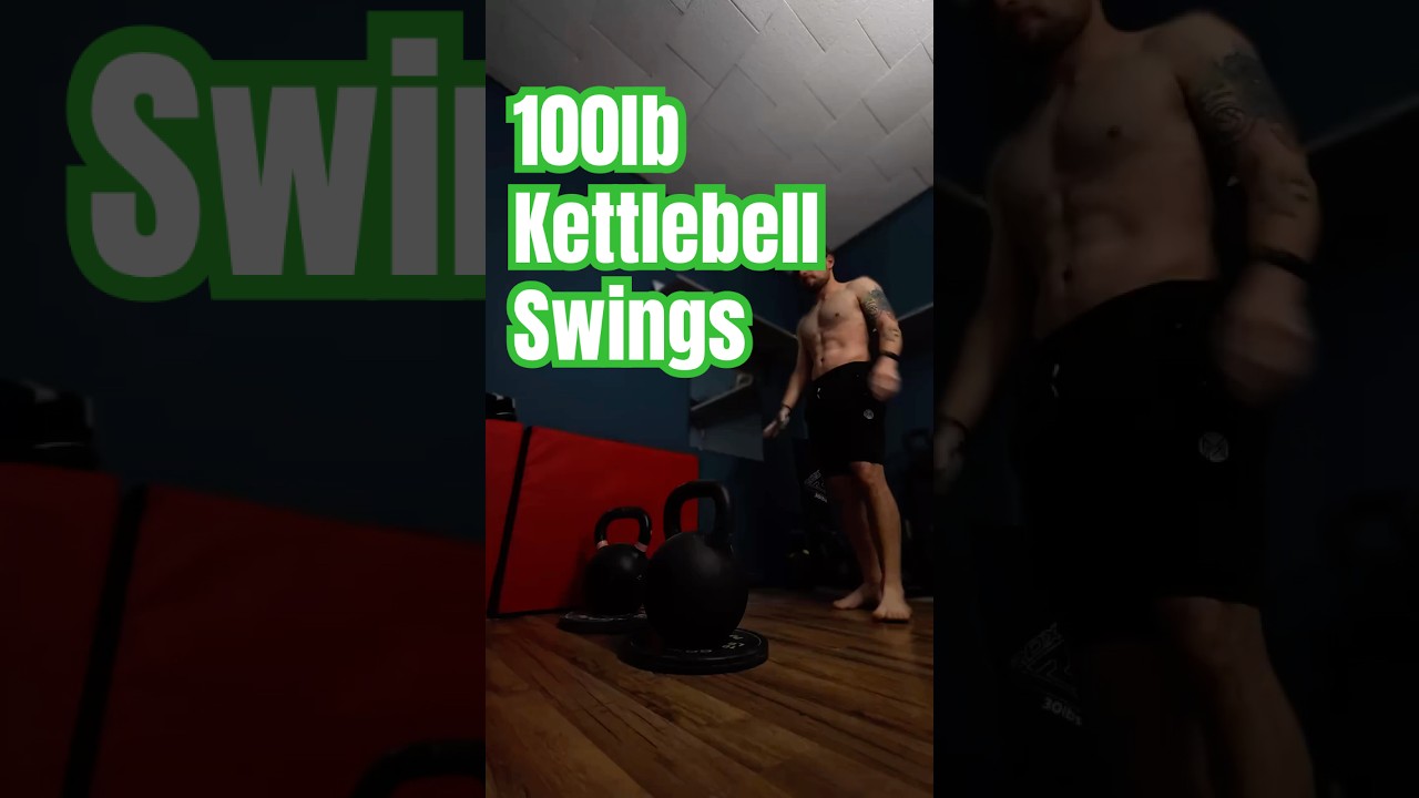 100lb kettlebell Swings 