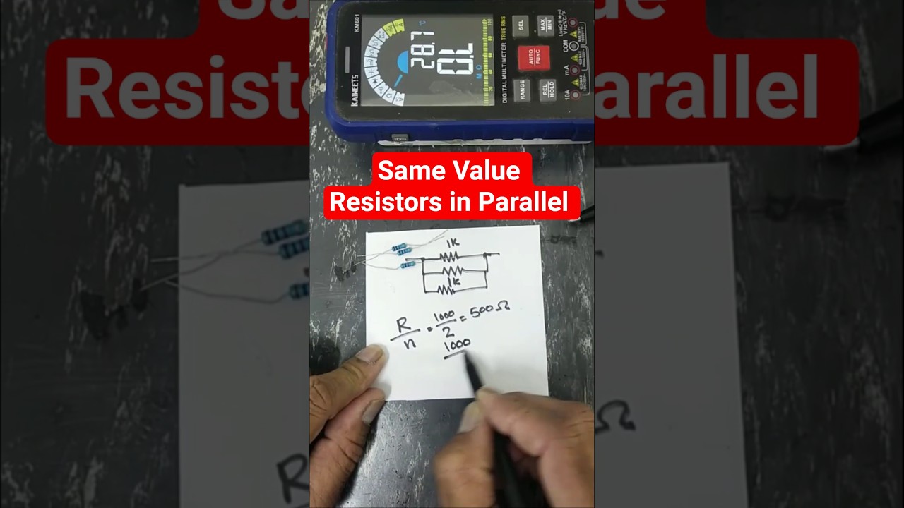 What Happens When You Connect 1K Resistors in Parallel? 🤔 #shorts