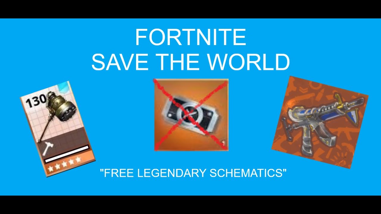 How to get Legendary Event Schematics WITHOUT using a Weapon Voucher in Fortnite Save The World!!!