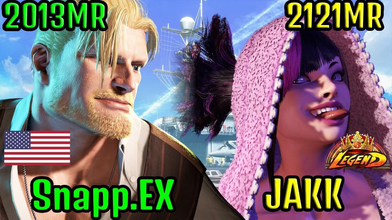 👑 STREET FIGHTER 6 ➥ Snapp.Ex (GUILE ガイル)  VS. JAKK (JURI ジュリ) LEGEND/MASTER RANKS 👑