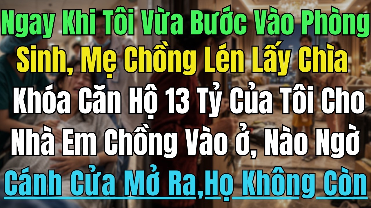 Ngay Khi Tôi Vừa Bước Vào Phòng Sinh Mẹ Chồng Lén Lấy Chìa Khóa Căn Hộ 13Tỷ Của Tôi Cho Nhà Em Chồng