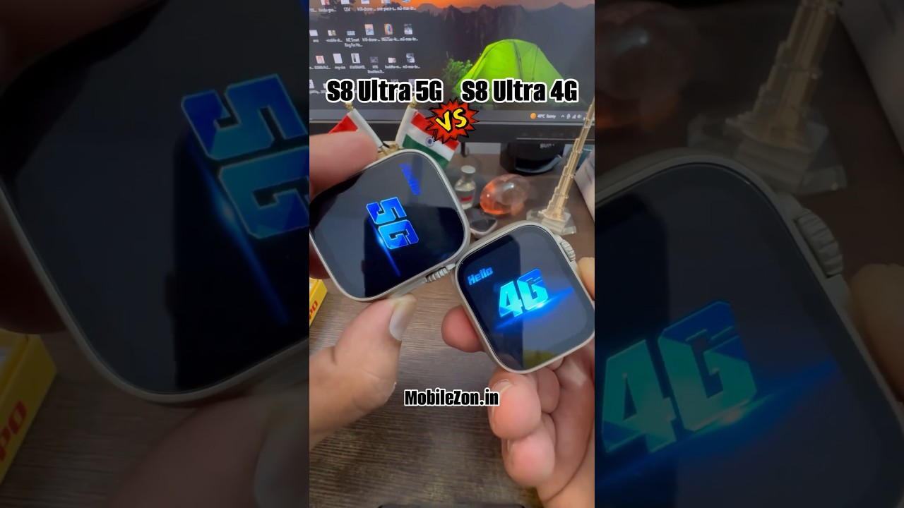 S8 Ultra 5G Vs S8 Ultra 4G Android Smartwatch #shortsvideo #shorts #shortsviral