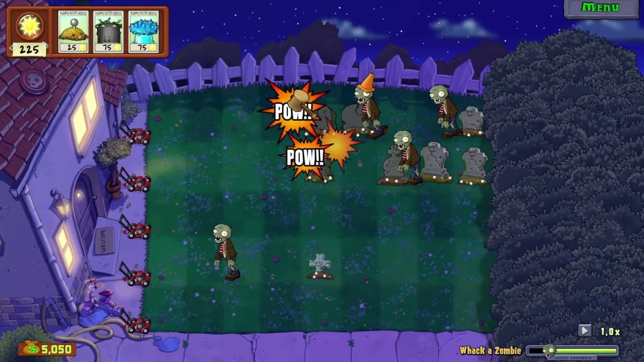 Plants Vs Zombies Replanted | Minigames: Whack A Zombie