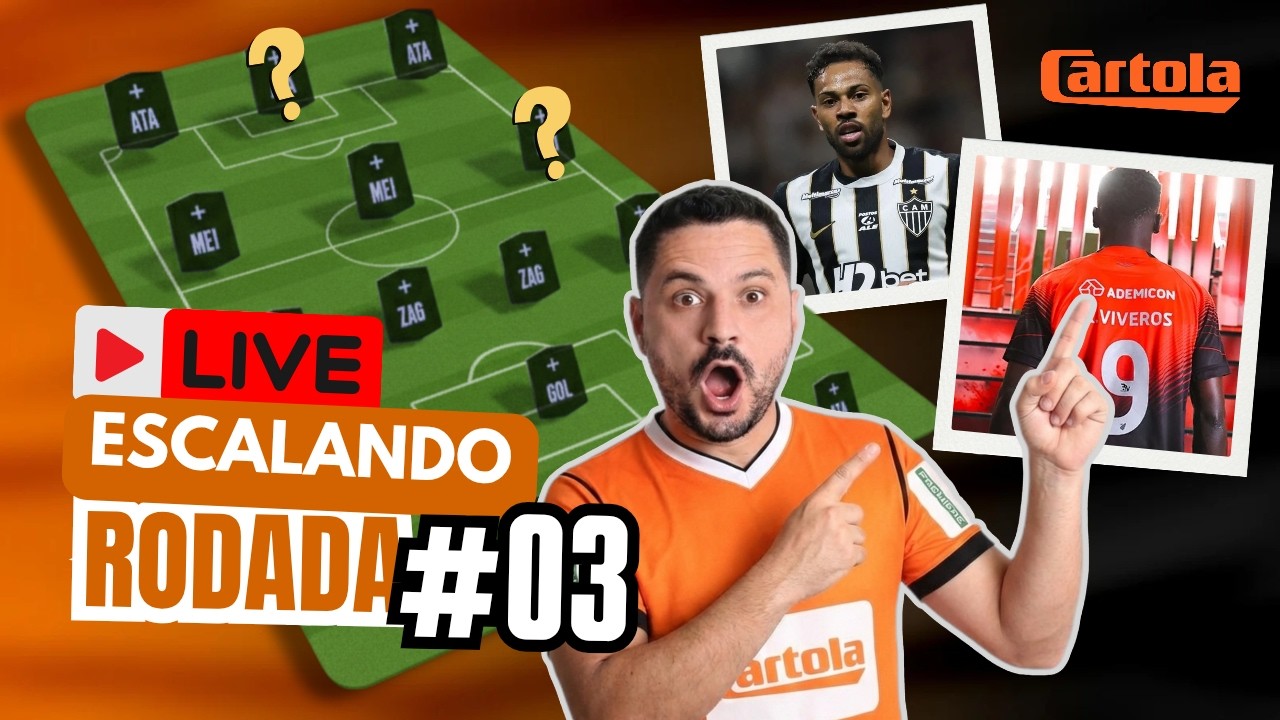 🎩👑 LIVE #rodada03 CARTOLA 2026! 88 pts na última!!