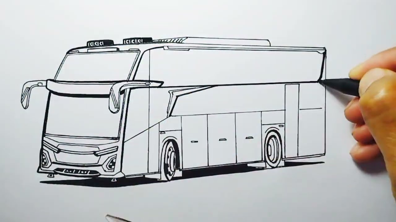 Cara Menggambar Bus JB 5 #herukwinarko