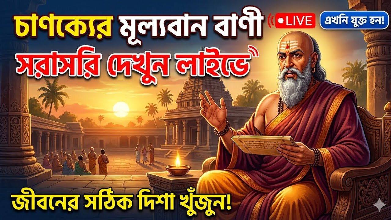 🔴চাণক্যের অমূল্য বাণী ও জীবন শিক্ষা | Chanakya Niti Bangla | Motivational Live.