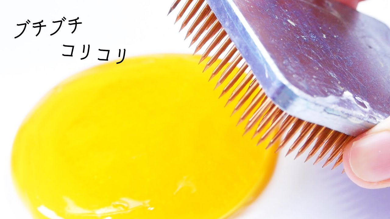 【ASMR】Slime VS Hell of the Needle 無限プチプチ！スライムを剣山で刺す音【音フェチ】