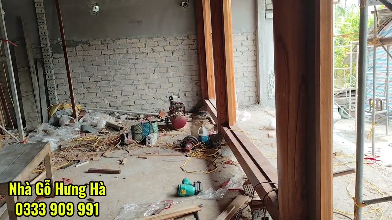 Nhà gỗ 3 gian 6 cột .0333 909 991 