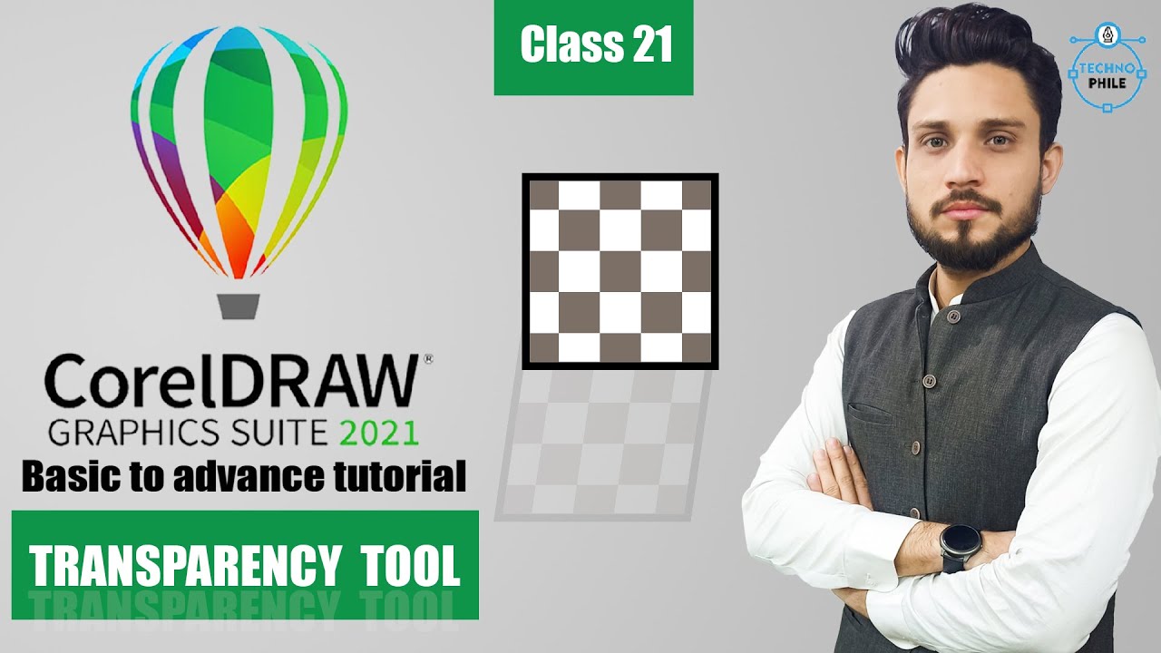 transparency tool in corel draw | Class # 21 | Free Training in Urdu/Hindi | coreldraw2021