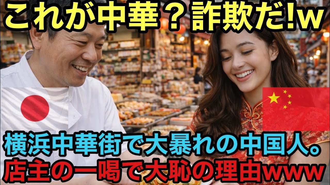 【海外の反応】「これが本場の中華?まずい!詐欺だ!」横浜中華街で本場の中国人が日本の中華に文句三昧...完食後の店主の一喝で大恥をかいた理由w