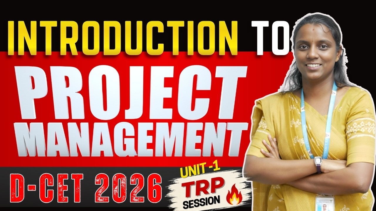 D-CET 2026 | Introduction to Project Management | Unit-1 | TRP Series