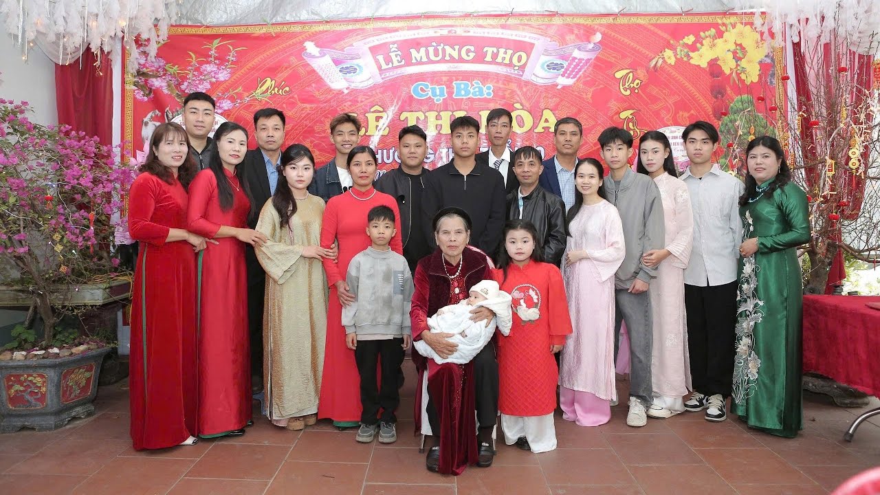 Video mừng thọ bà Lê Thị Hoà ngày 01/02/2026