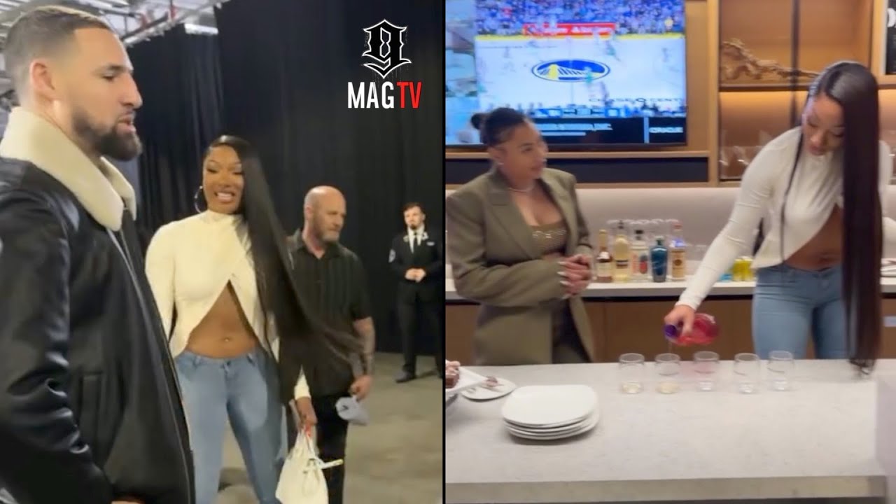 Megan Thee Stallion Links Up With PJ Washington's Wife Alisa During Klay Thompson's Holiday Game! 🏀