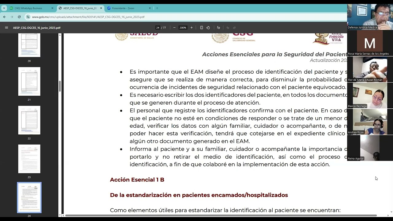 ACCIONES ESENCIALES EN LA SEGURIDAD DEL PACIENTE 10 DE NOV