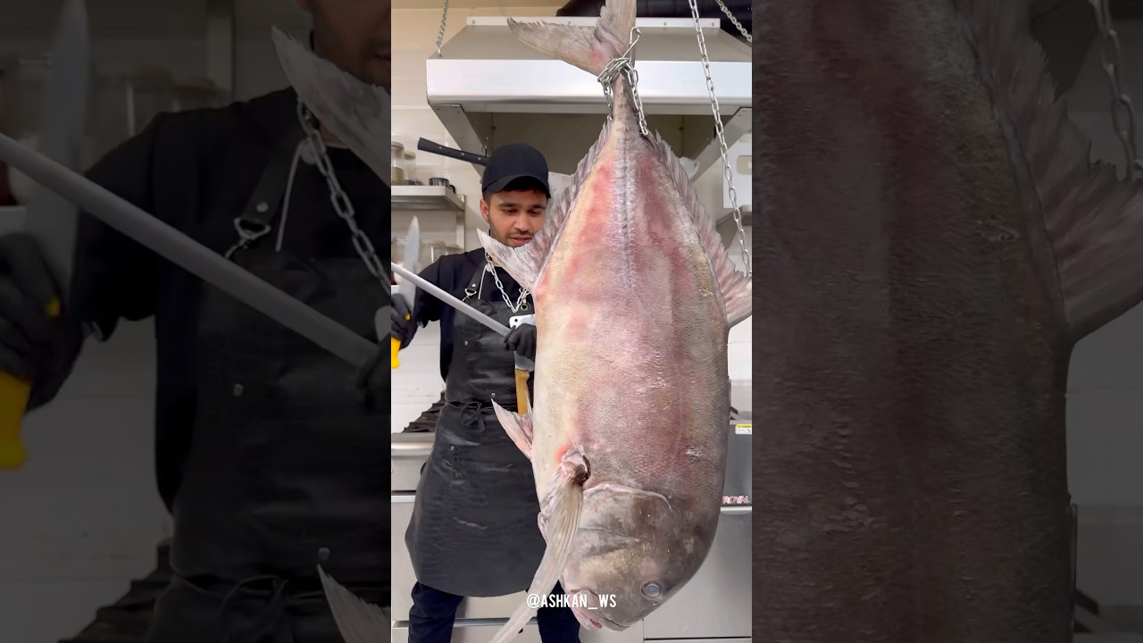 Southern Special: Giant trevally fish with Dumpling recipe🐟🐬🥟🔥#shorts #food #fish #seafood