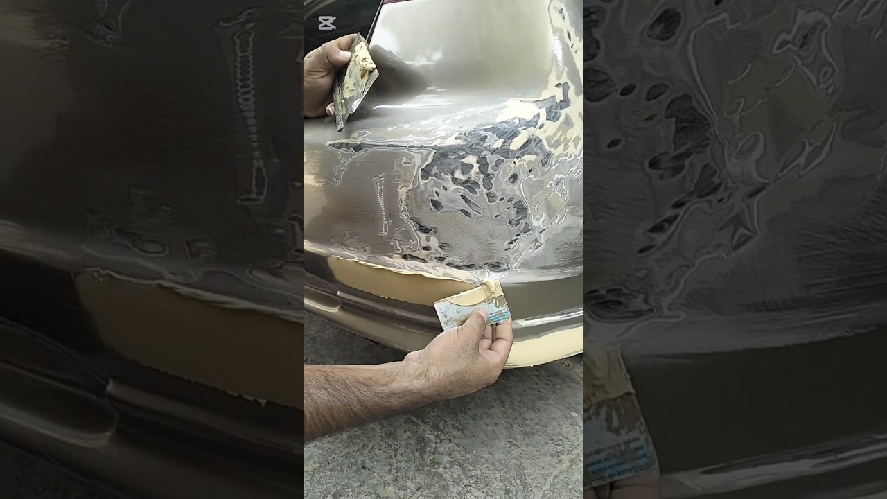 Steel putty work with out paint shorts #AutoshortsAutocars #miancar paint