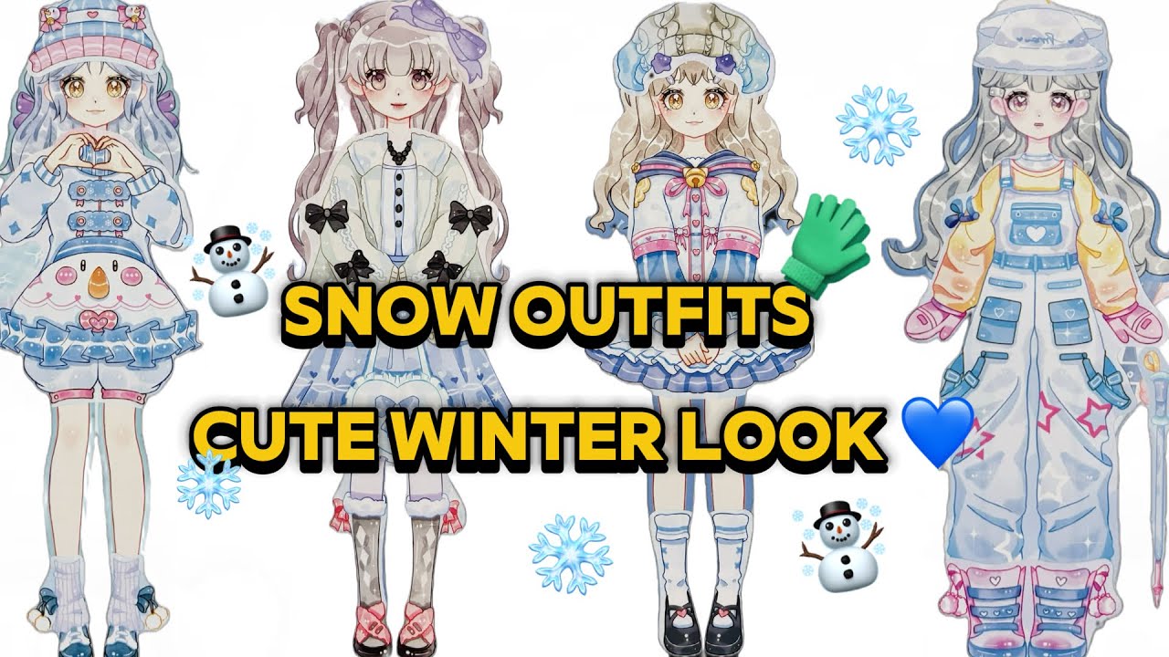 Winter Vibes Dress Up Stickers | Cozy & Cute 🧣❄️