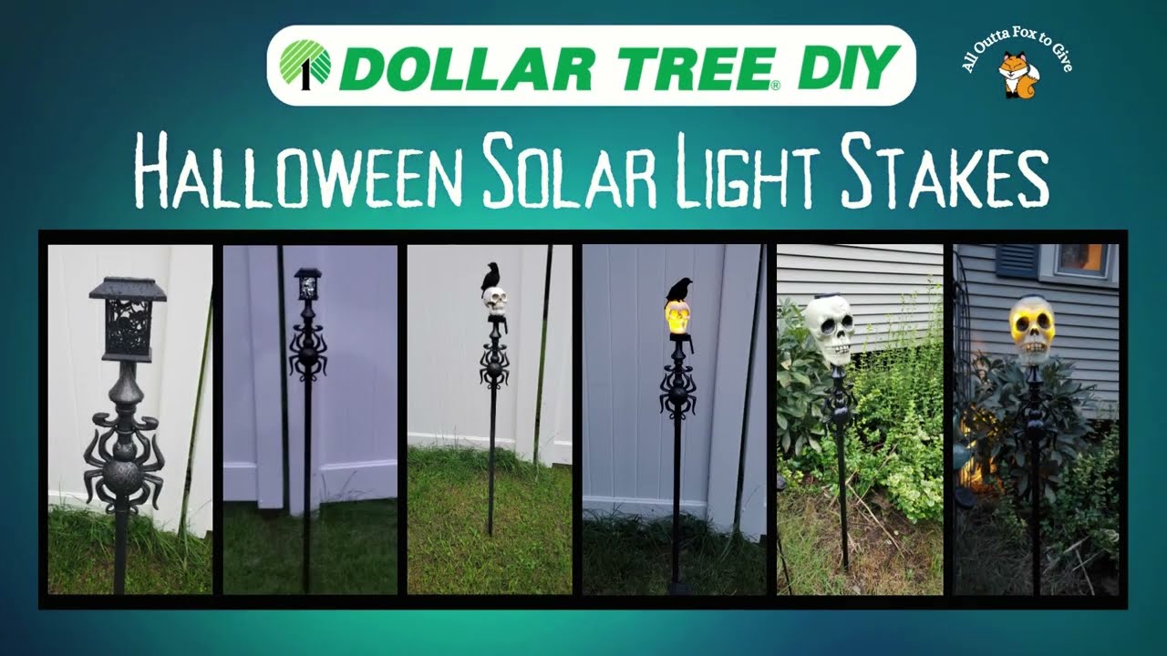 Dollar Tree DIY Halloween Solar Light Stakes